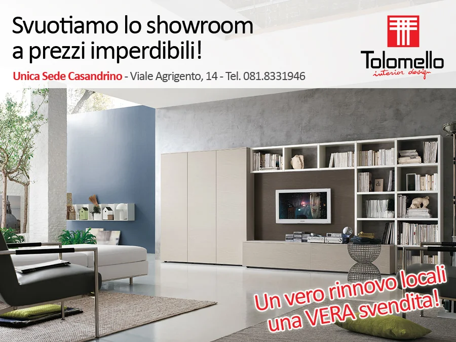 La vera svendita per rinnovo locali è solo da Tolomello Mobili!