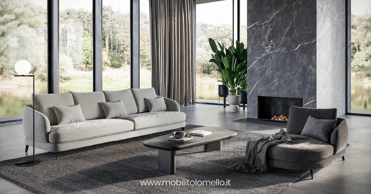 Divani con design curvilinei: comfort e stile per il soggiorno